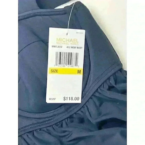 NEW! MICHAEL Michael Kors Women's M Baby Doll Tankini Top & Bottom Set NWT $168 - Picture 5 of 6